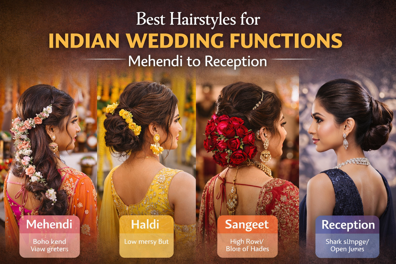 Bridal hairstyles for every wedding function