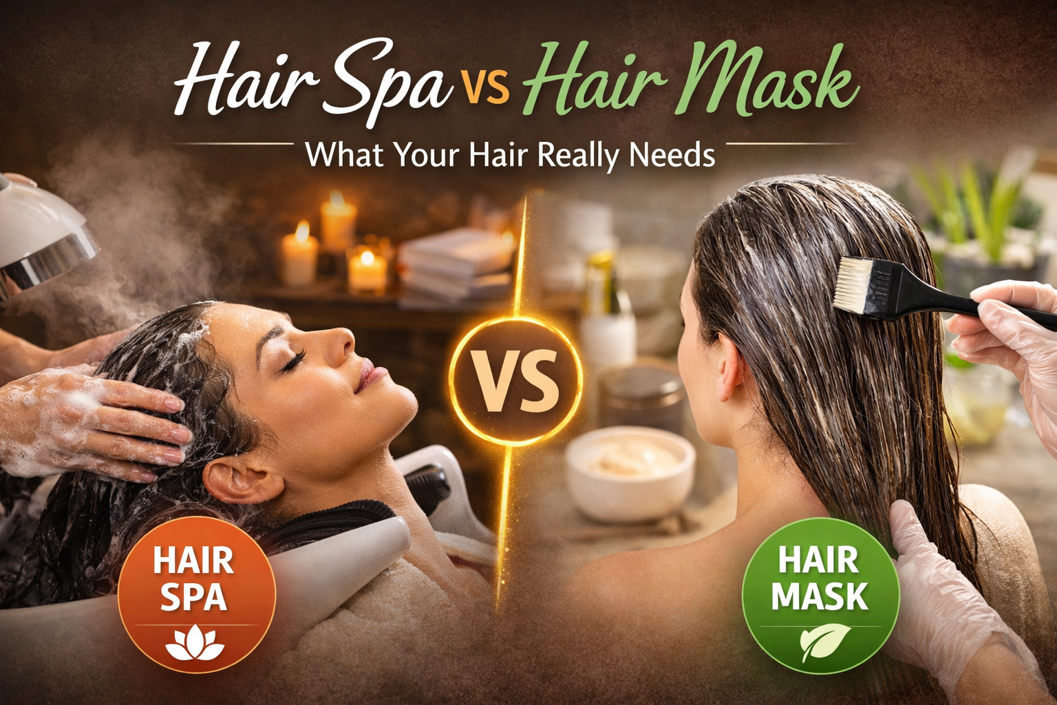 Hair spa vs hair mask comparison