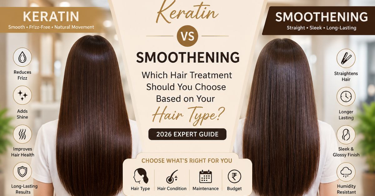 Keratin vs Smoothening Which Hair Treatment Should You Choose Based on Your Hair Type (2026 Expert Guide)