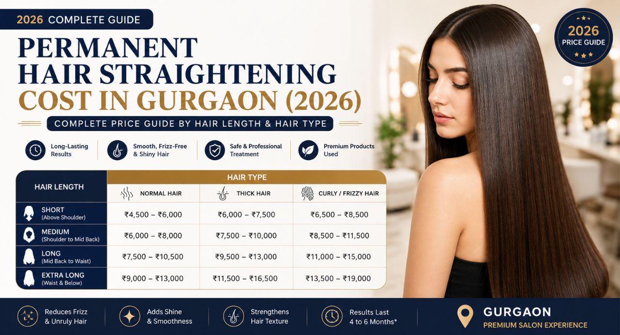 Permanent Hair Straightening Cost in Gurgaon (2026 Price Guide)
